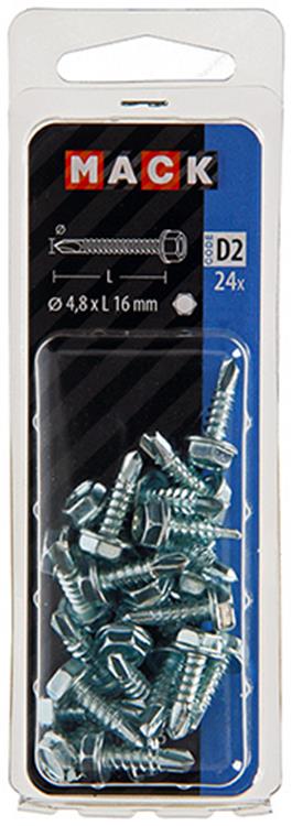 Mack 1017475 - zelfborende schroef zesk.kop verz. 24st 4,8 x 16 mm | 10 stuks
