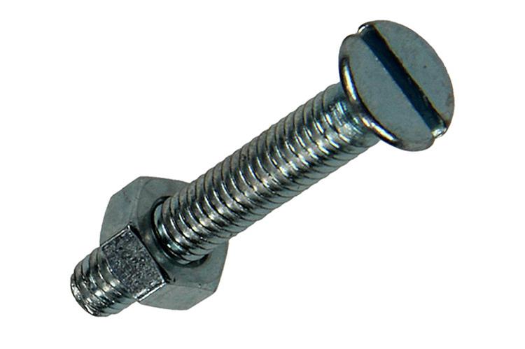 Mack 1017493 - metaalschroef verz. kop + moer verz. 16st m4 x 25 mm | 10 stuks
