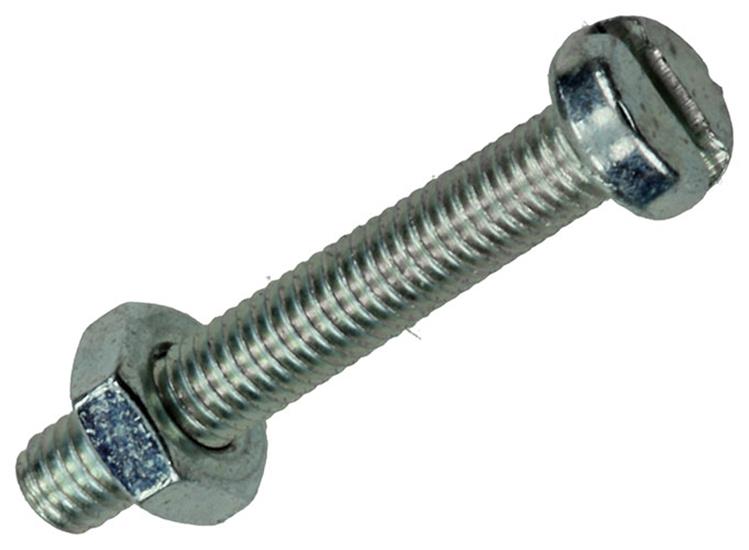 Mack 1017516 - metaalschroef cyl. kop + moer verz. 24 st m3 x 20 mm | 10 stuks