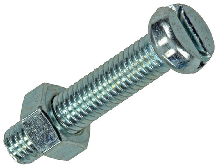 Mack 1017525 - metaalschroef cyl. kop + moer verz. 14 st m5 x 25 mm | 10 stuks