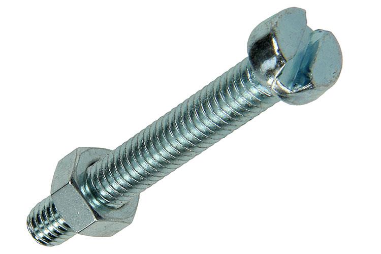 Mack 1017534 - metaalschroef cyl. kop + moer verz. 6 st m6 x 40 mm | 10 stuks
