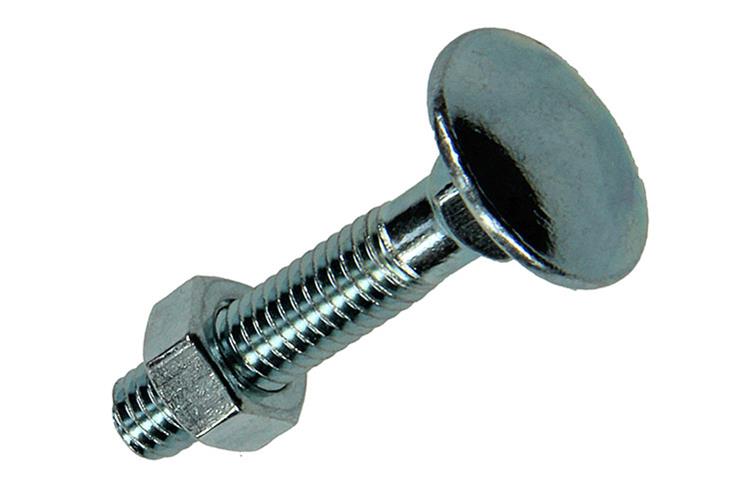 Mack 1017562 - houtbout + moer staal verzinkt12 st m5 x 25 mm | 5 stuks