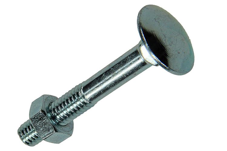 Mack 1017570 - houtbout + moer staal verzinkt7 st m6 x 40 mm | 5 stuks