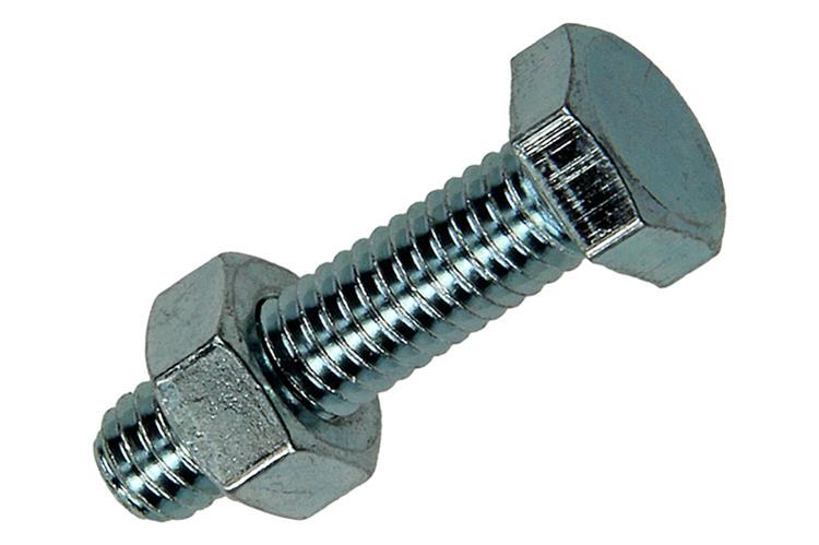 Mack 1017606 - tapbout + moer staal verzinkt 13 st m6 x 25 mm | 10 stuks