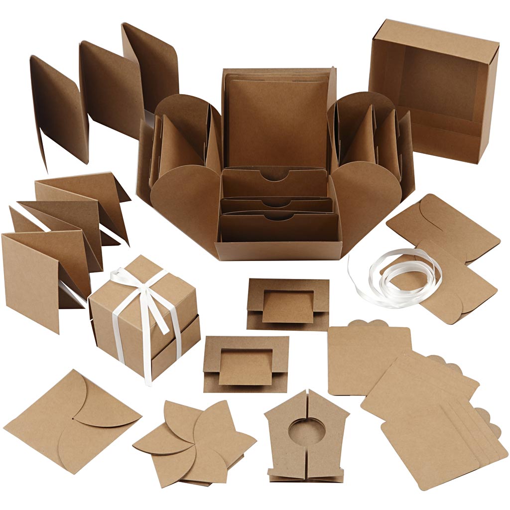 Creativ company explosiedoos geschenkdoos naturel set