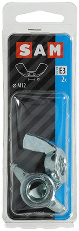 Mack 1017701 - vleugelmoer staal verzinkt 2 st m12 | 5 stuks