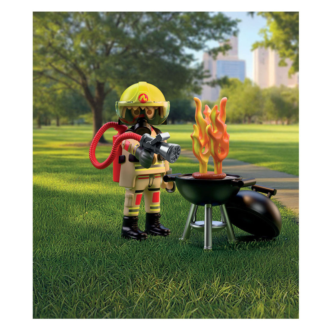 Playmobil specials brandweerman met brandhaard - 72149