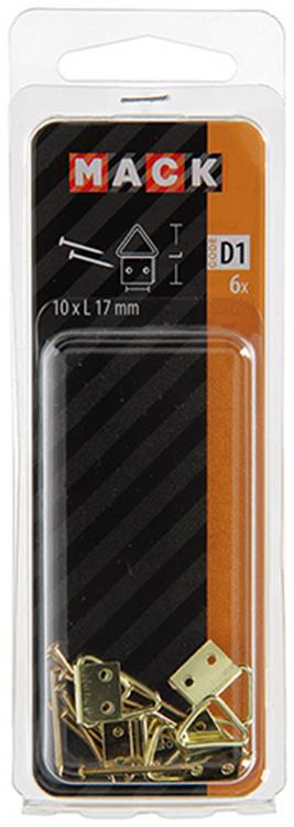Mack 1017858 - kaderhanger staal vermessingd 6 st 10 x 17 mm | 10 stuks