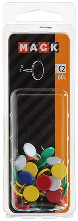 Mack 1017868 - duimspijker staal assortiment 60 st | 10 stuks