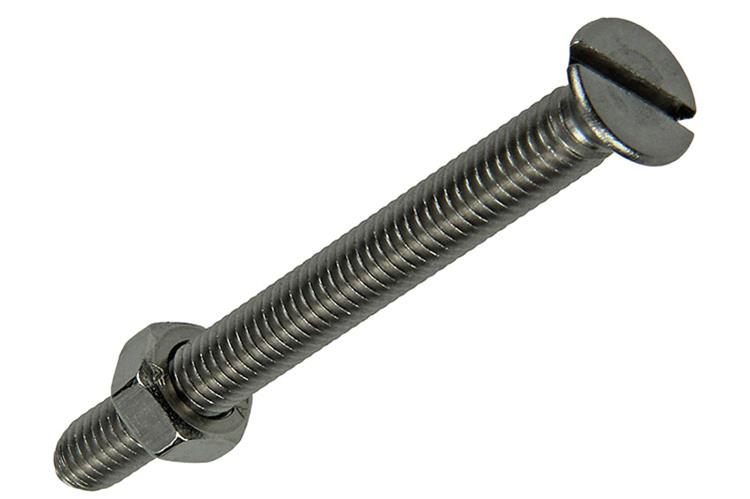 Mack 1019817 - metaalschroef verz. kop + moer rvs 2 st m6x60 | 10 stuks