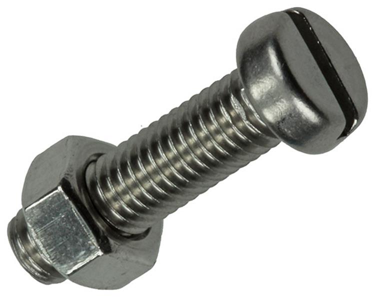 Mack 1019825 - metaalschroef cyl. kop + moer rvs 7 st m5x20 | 10 stuks
