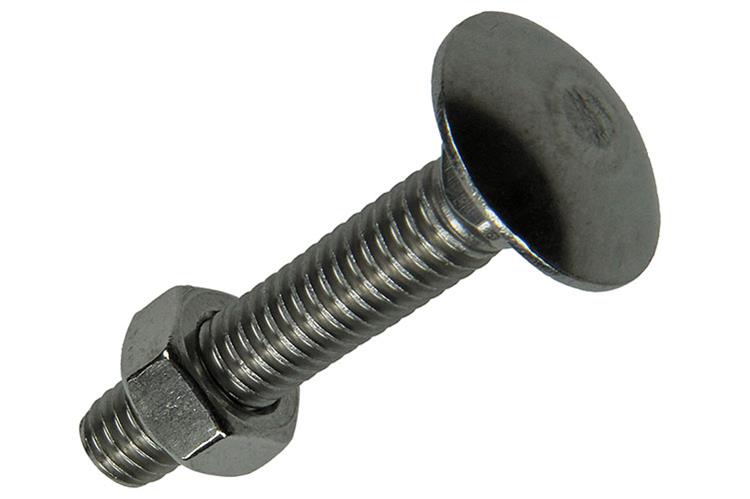 Mack 1019915 - houtbout + moer roestvrijstaal 4 st m8 x 40 mm | 5 stuks