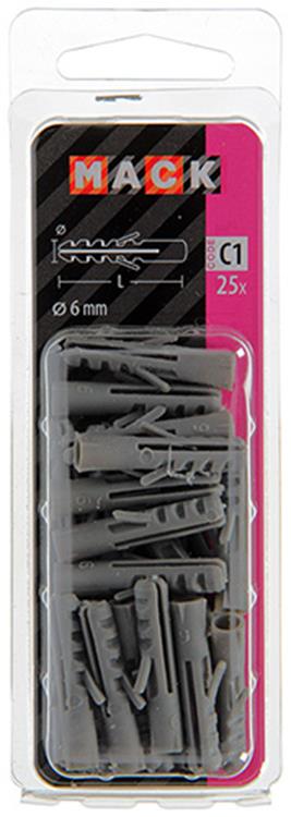 Mack 1017880 - plug polyethyleen 25 st 6 mm | 5 stuks