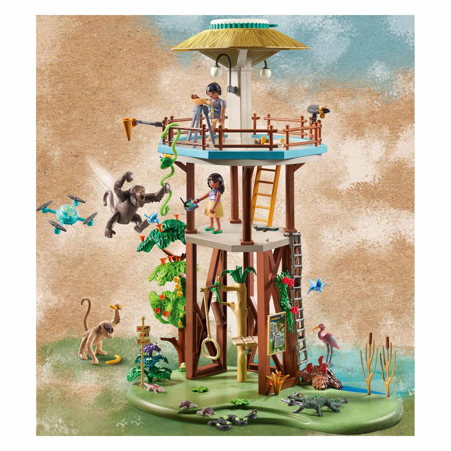 Playmobil Wiltopia Onderzoeksstation met Kompas 71008