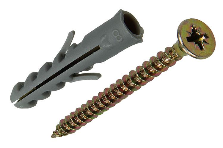Mack 1017897 - plug + schroef polyethyleen 10 st 8 mm 5,0 x 50 mm | 5 stuks