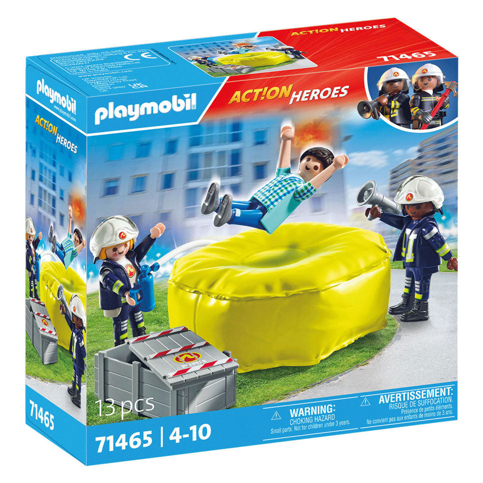 Playmobil action heroes brandweerlieden met luchtkussens - 71465