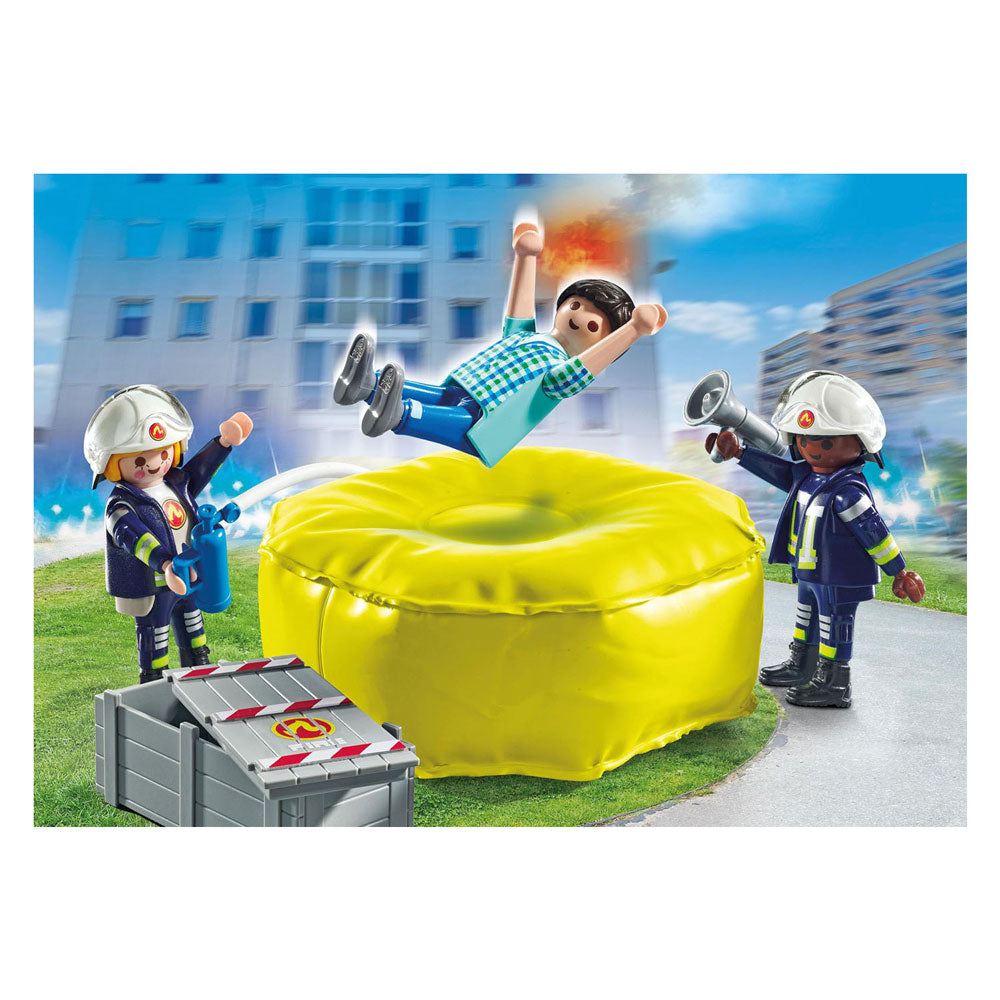 Playmobil action heroes brandweerlieden met luchtkussens - 71465