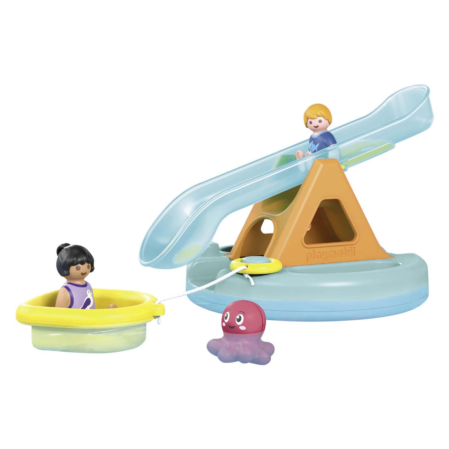Playmobil junior aqua zwemeiland met waterglijbaan - 71687