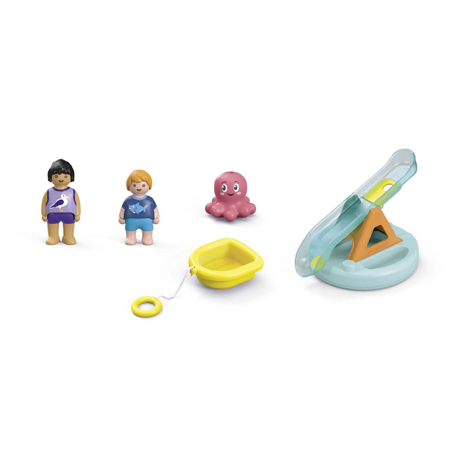 Playmobil junior aqua zwemeiland met waterglijbaan - 71687