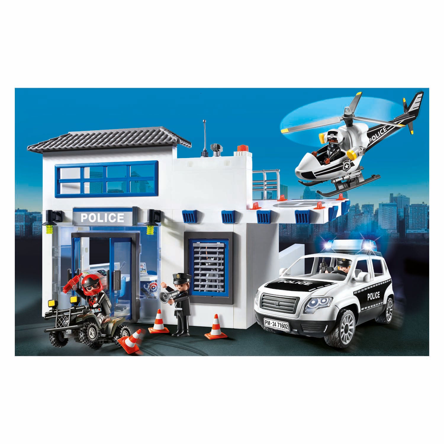 Playmobil action heroes politiestation met voertuigen