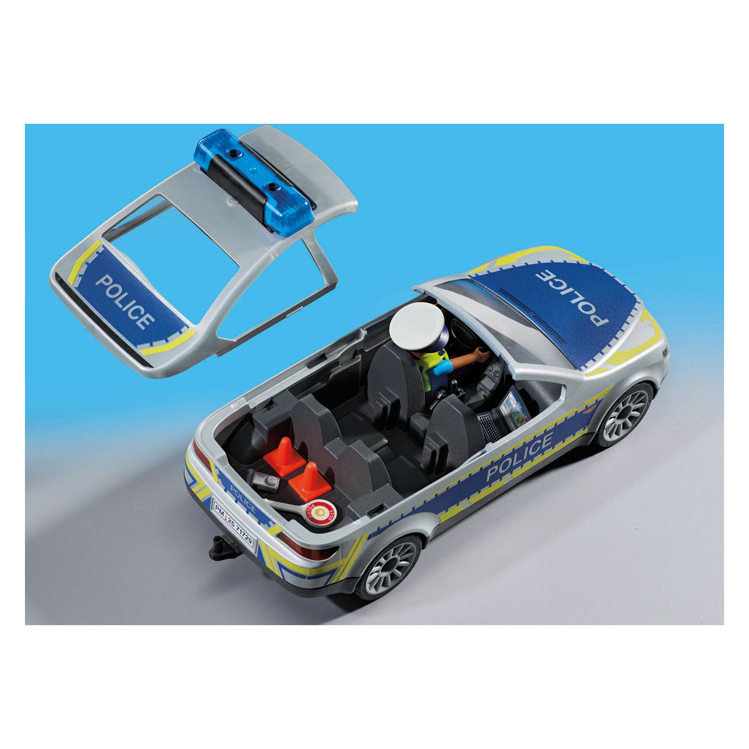 Playmobil action heroes politie patrouille auto 24dlg - 71729