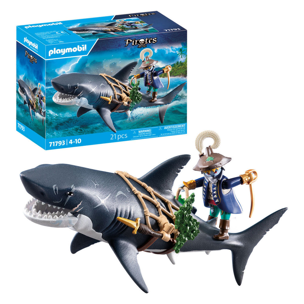 Playmobil pirates reuzenhaai met piraat - 71793