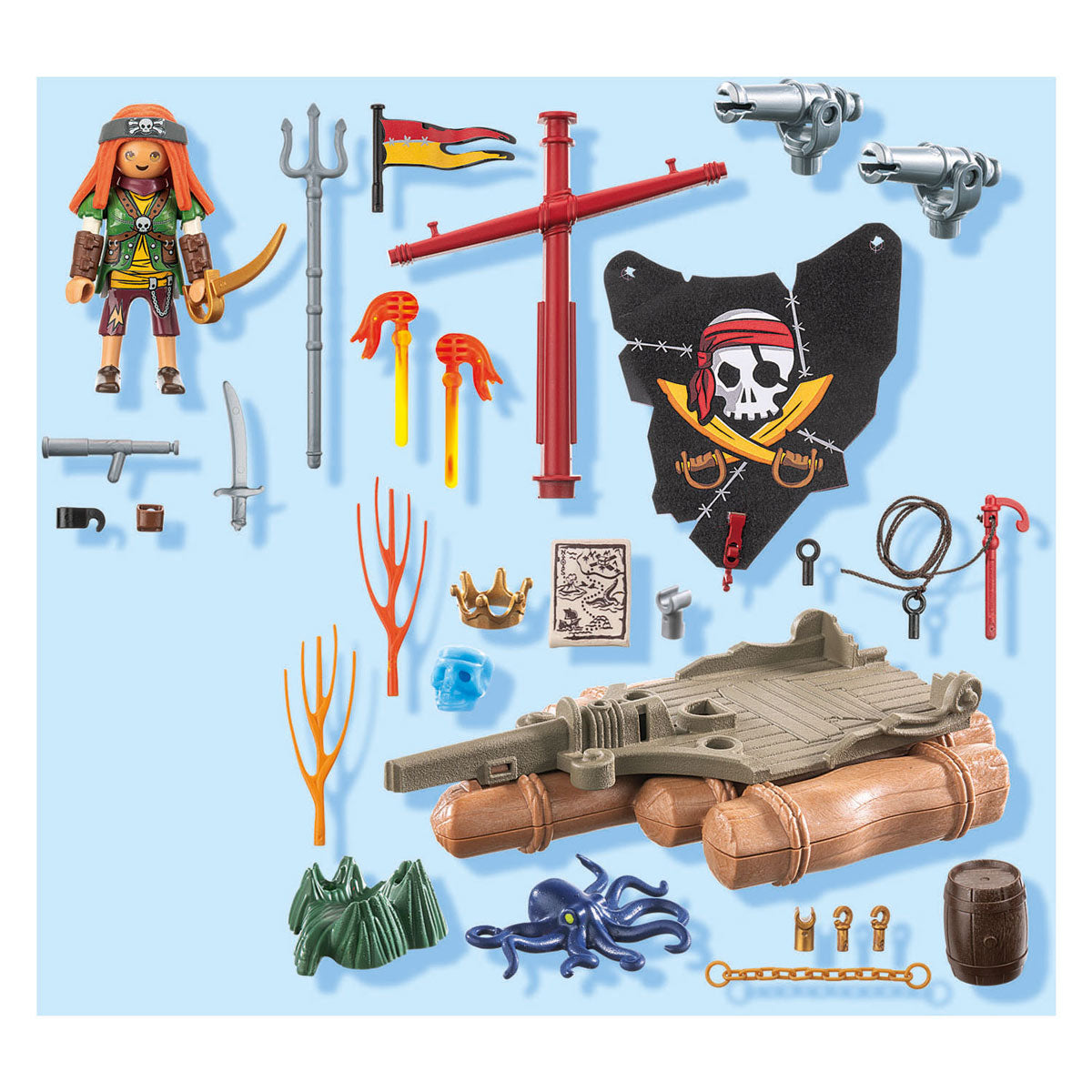 Playmobil pirates piratenvlot met schat - 71793