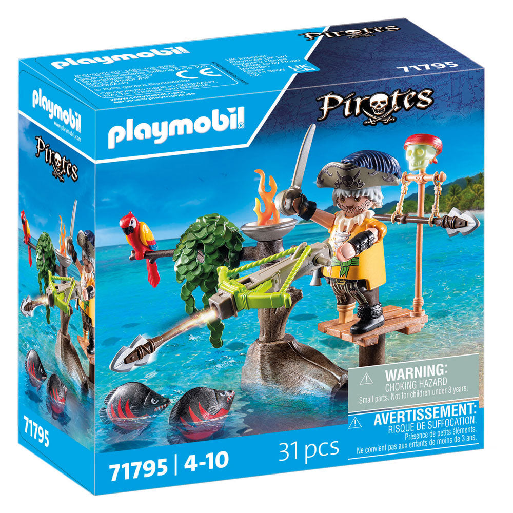 Playmobil pirates piraat met ballista - 71795