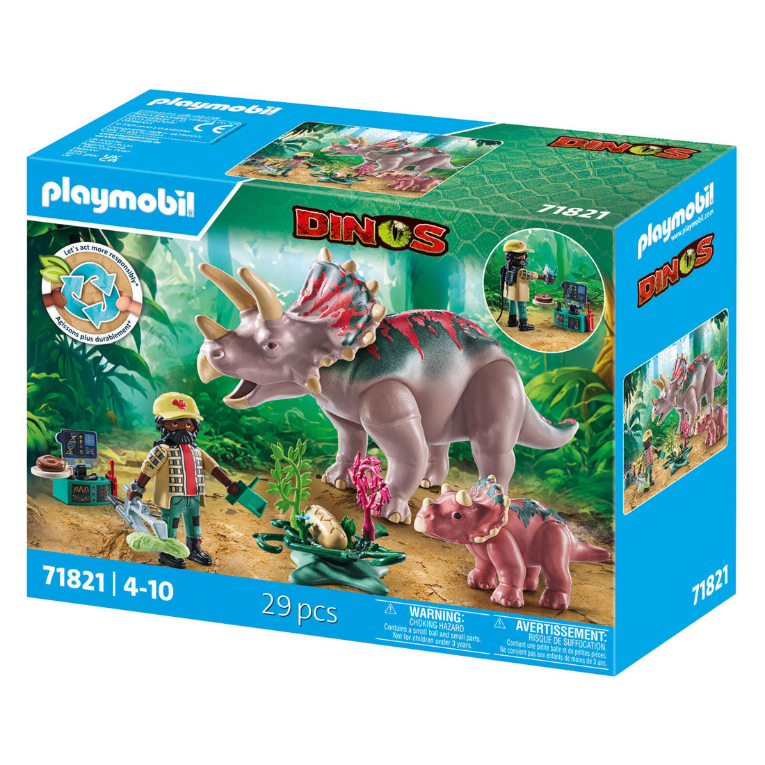 Playmobil dinos triceratops familie - 71821