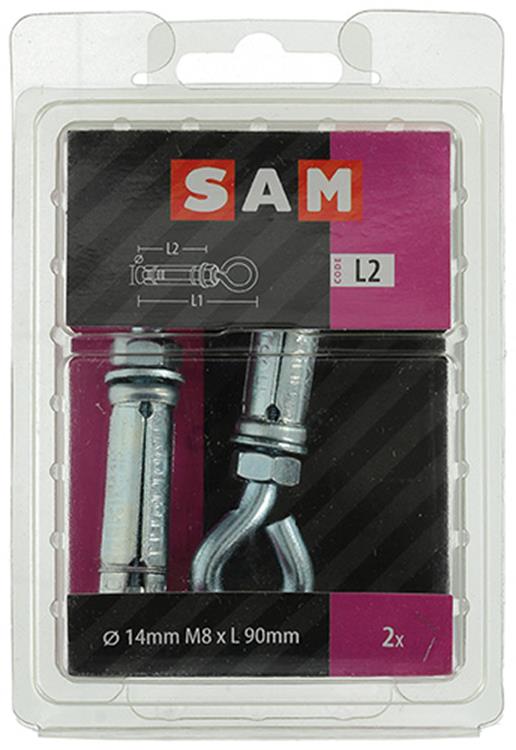 Mack 1019952 - keilbout schroefoog verzinkt2 st m8x90 14x50 | 5 stuks