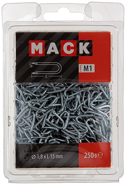 Mack 1017951 - kram staal verzinkt 250 gr 1,8 x 15 mm | 5 stuks