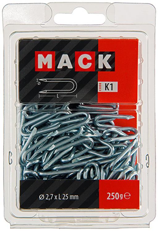 Mack 1017953 - kram staal verzinkt 250 gr 2,7 x 25 mm | 5 stuks