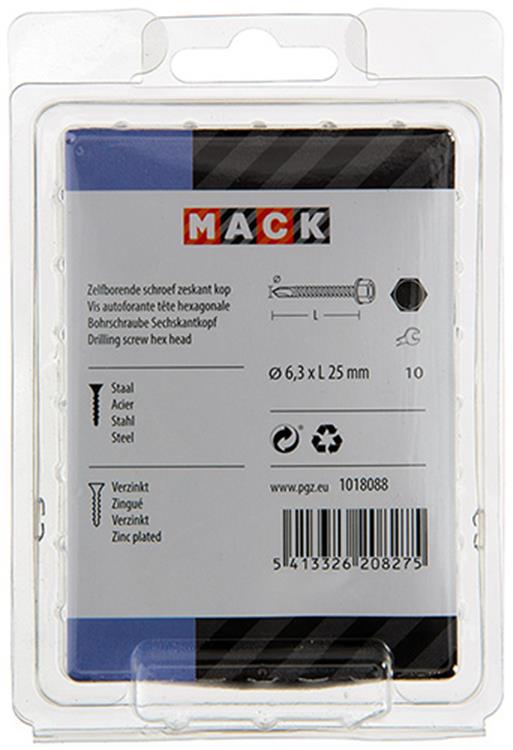 Mack 1018088 - zelfborende schroef zesk.kop verz. 45st 6,3 x 25 mm | 5 stuks