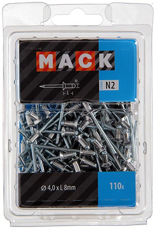 Mack 1020313 - 110 blindnieten alu 4,0x8mm | 5 stuks