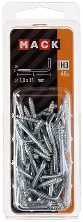 Mack 1018143 - schroefduim staal verzinkt 48 st 3,0 x 35 mm | 5 stuks