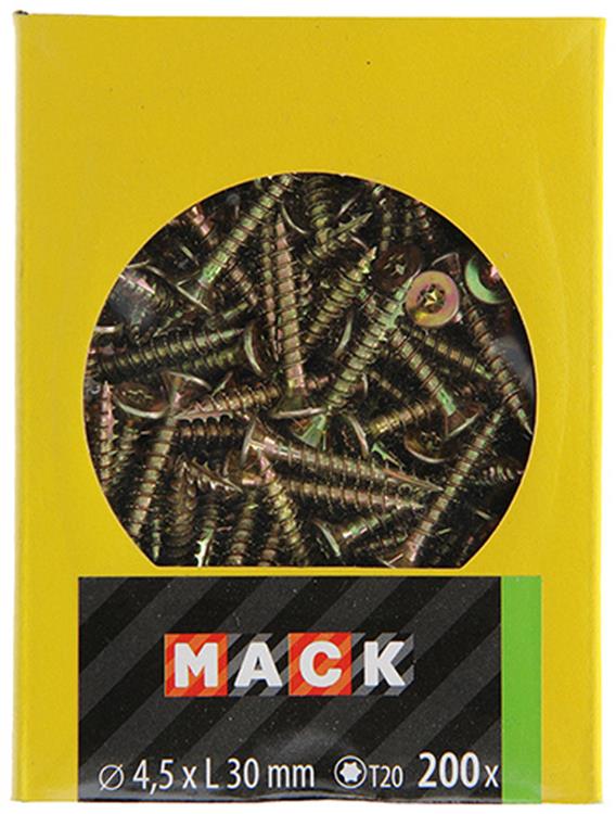 Mack 1020143 - spaanplaatschroef vz kp-zelfb.gvz 200st 4,5 x 30 mm | 5 stuks