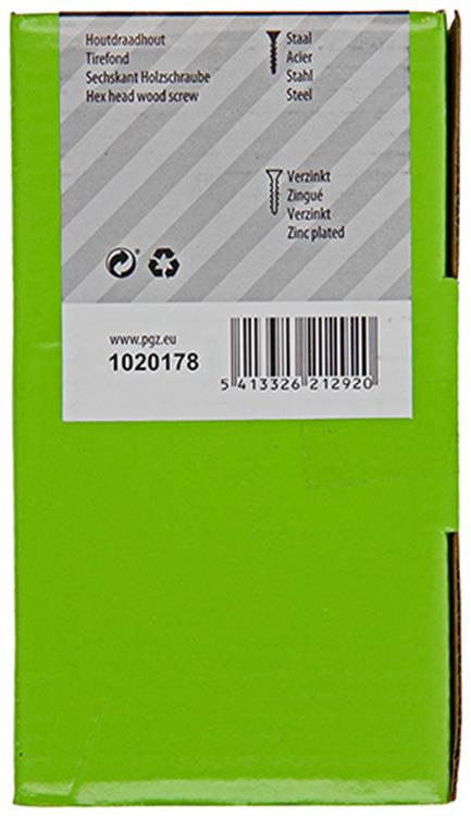 Mack 1020178 - houtdraadbout verzinkt 40 st 8 x 80 mm | 3 stuks