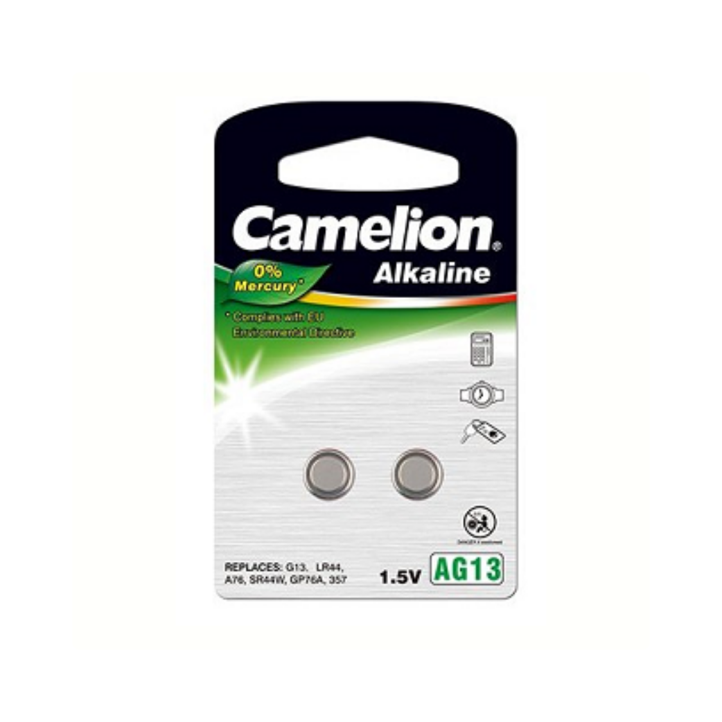 Camelion ag13 alkalische lr44 knoopcel per 2