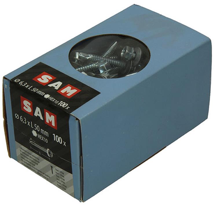 Mack 1020188 - zelfbor.schroef zeskt kop epdm-vz 100st 6,3 x 50 mm | 2 stuks