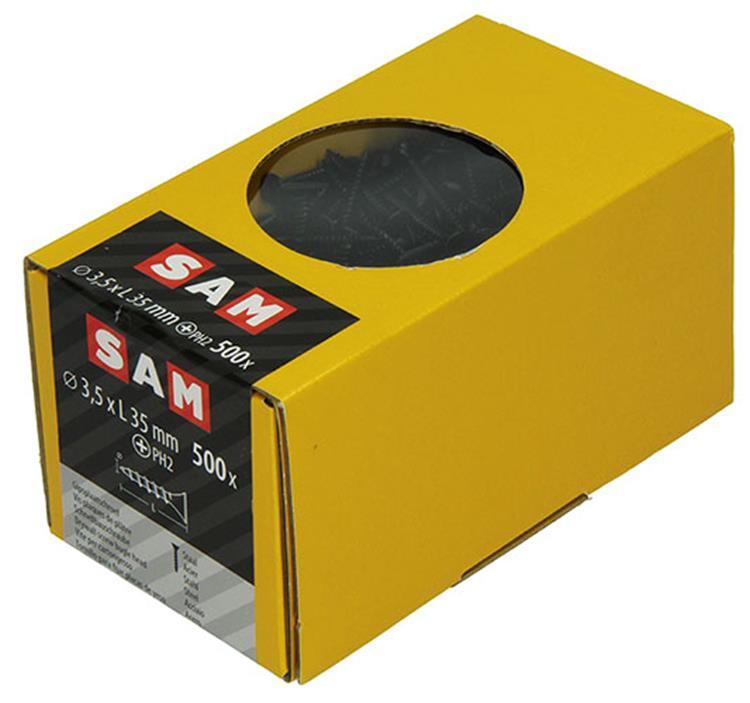 Mack 1020275 - gipsplaatschroef zwart gefosfat. 500 st 3,5 x 35 mm | 2 stuks