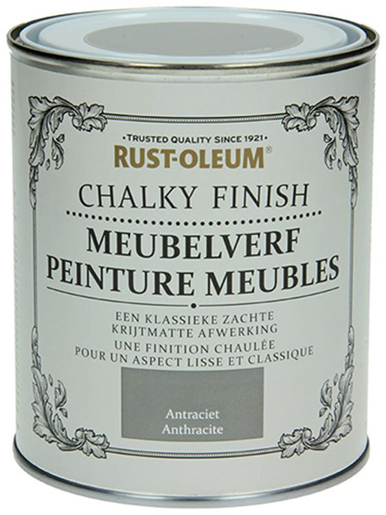 Rust-oleum 1050968 - meubelverf antraciet 750 ml | 1 stuks