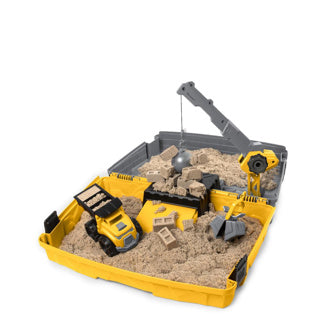 Spinmaster kinetic sand bouwplaats koffer
