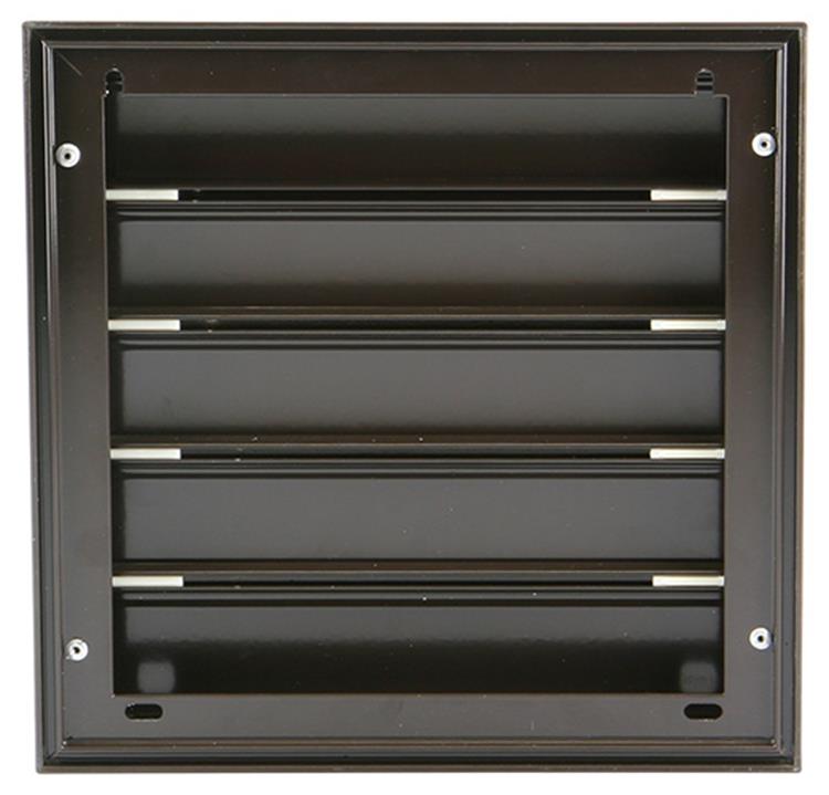 Renson 1006255 - dampkaprooster opbouw 433 alu ral 8019 210x210mm | 2 stuks