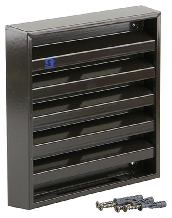 Renson 1006234 - muurrooster opbouw 431 alu ral8019 165x165mm | 2 stuks
