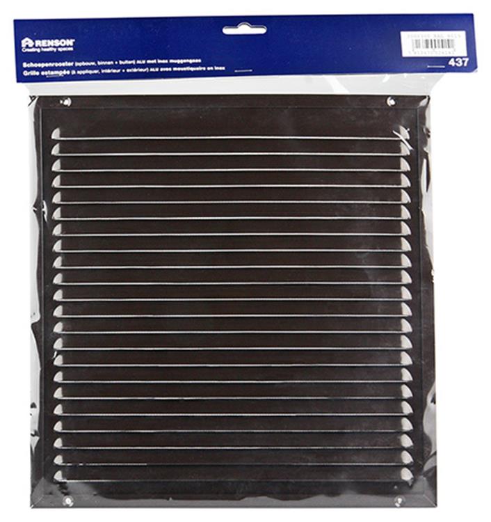 Renson 1006355 - schoepenrooster + kader + mug.opbouw 437 ral8019 300x300mm | 2 stuks
