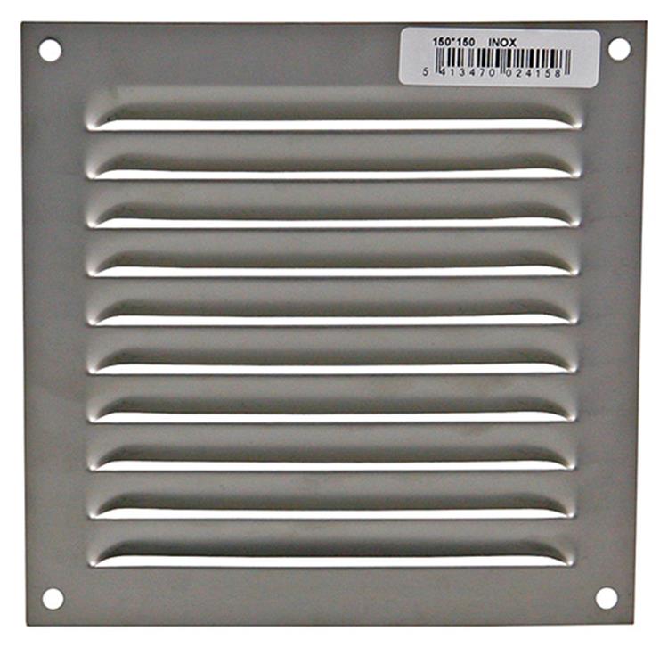 Renson 1006356 - schoepenrooster vlak 438 inox 150x150mm | 5 stuks