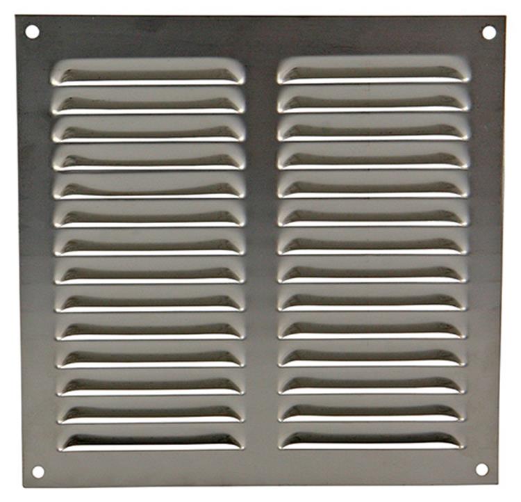 Renson 1006359 - schoepenrooster vlak 438 inox 200x200mm | 5 stuks