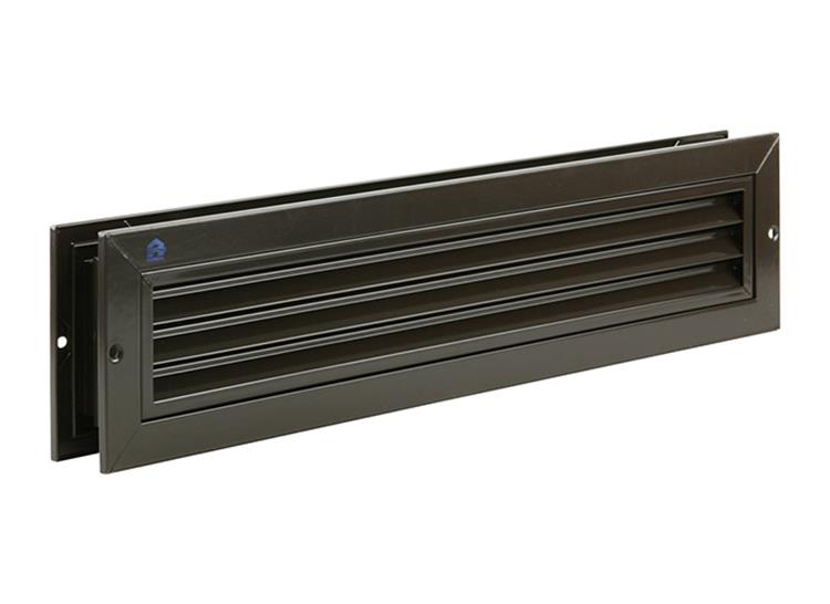 Renson 1006216 - deurrooster 461 alu ral 8019 425x76mm | 2 stuks
