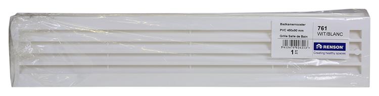 Renson 1006739 - deurrooster pvc 761 wit 450x90mm | 1 stuks