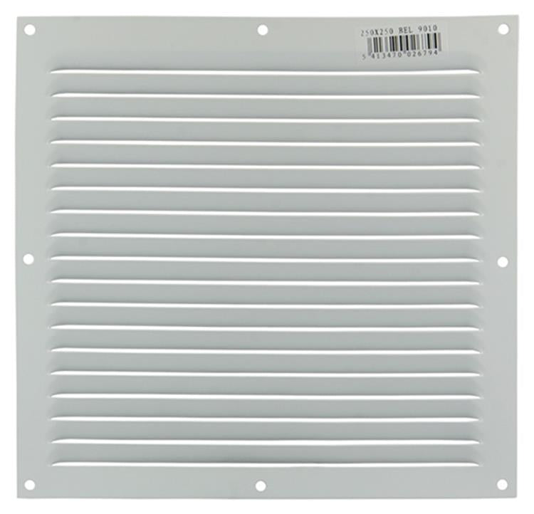Renson 1006309 - schoepenrooster vlak alu ral 9010 250x250mm | 10 stuks